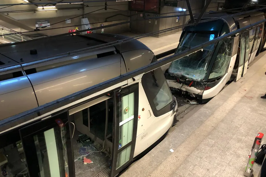 Collision tramways Gare Centrale Strasbourg
