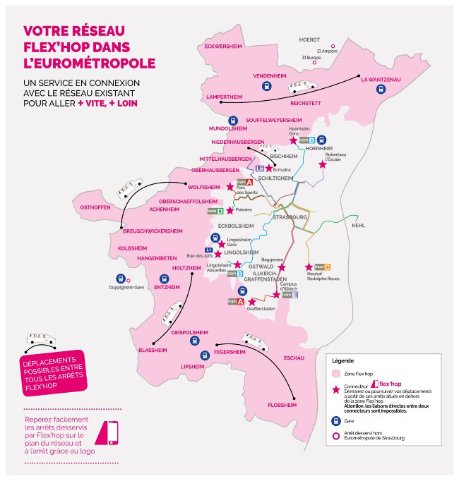 Carte du réseau Flex'hop